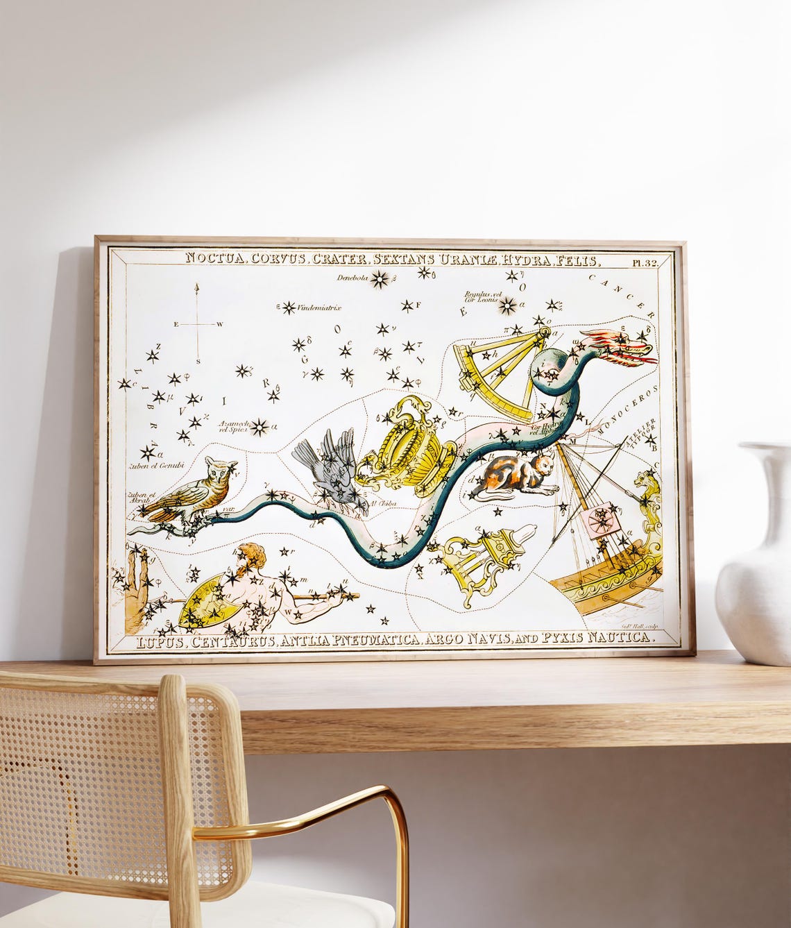 Noctua Celestial Star Map Print Star Sign Poster Constellation Artwork Original Astrology Gift Personalised Decor Astronomical Print