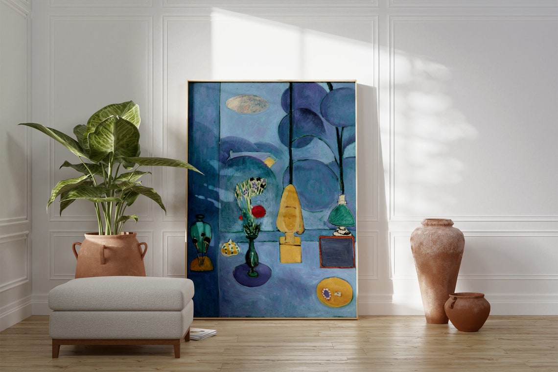 Henri Matisse The Blue Window Print Original Gallery Art Poster Blue Wall Art Decor Modern Artwork Minimalist Art Gift For Her - Image 4