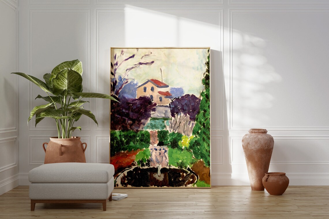 Henri Matisse Artists Garden Red Roof House Impressionist Poster - Image 3