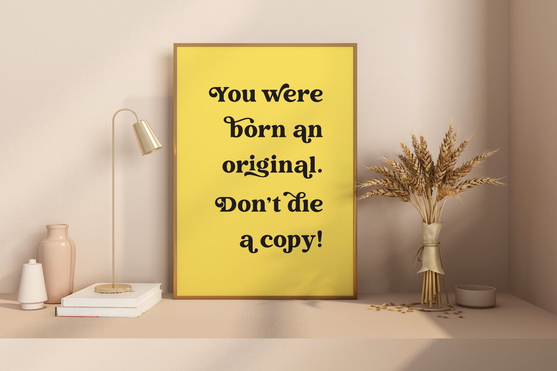 Born An Original Minimalist Motivational Quote Art Print - Image 2