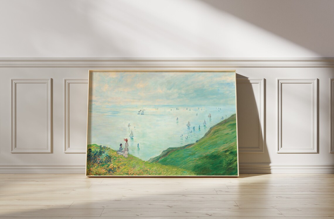 Claude Monet Cliffs At Pourville Misty Normandy Coast Impressionist Poster - Image 4