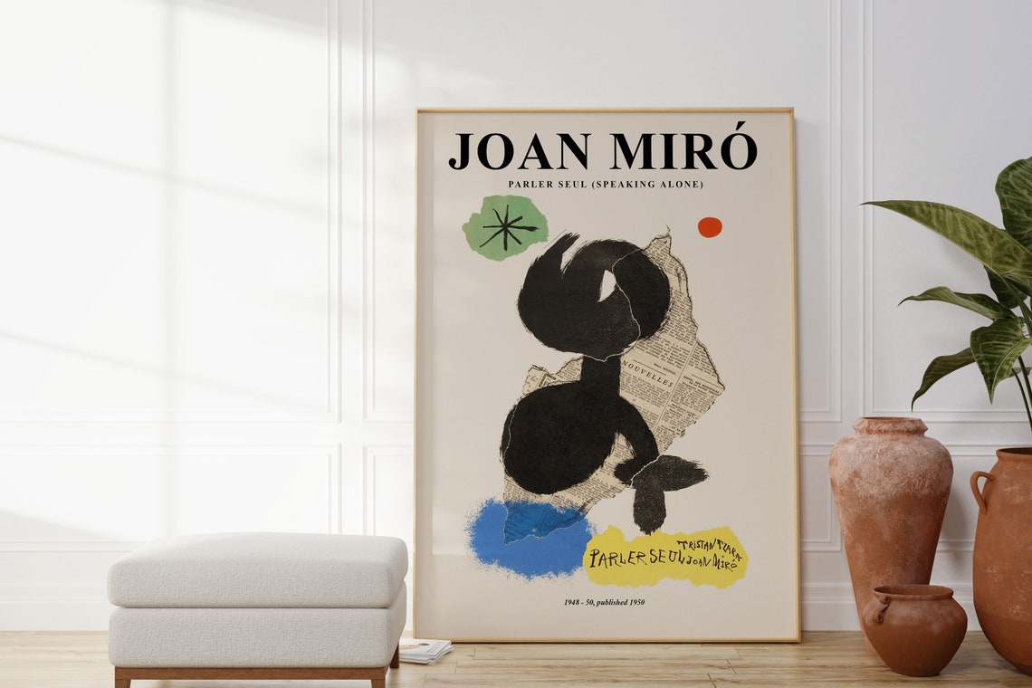 Joan Miro Parler Seul Speaking Alone Abstract Surrealist Art Poster - Image 4