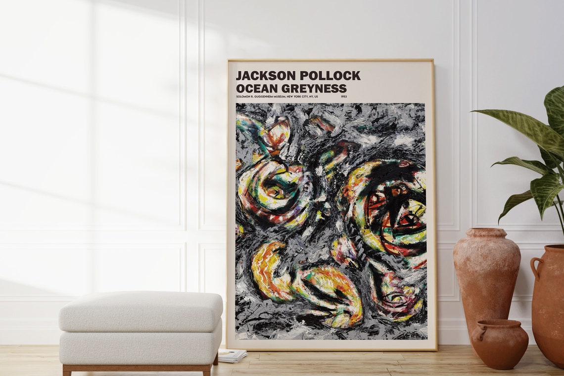 Jackson Pollock Ocean Greyness 1953 Abstract Expressionist Art Poster - Image 4