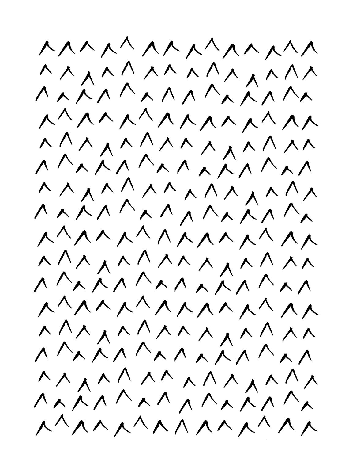Minimalist Mountain Peaks Pattern Black White Art Wall Decor Poster - Image 5