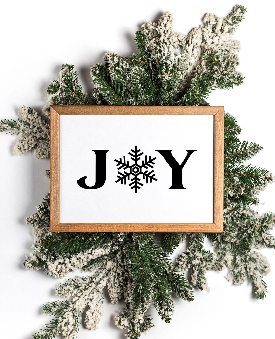 Joy Snowflake Typography Modern Holiday Decor Wall Decor Poster - Image 4