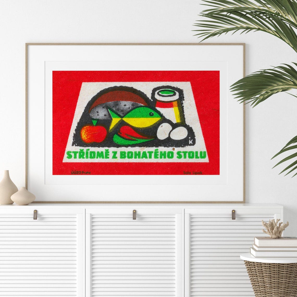 Stridme Z Bohateho Stolu Czech Balanced Diet Food Matchbox Poster - Image 2
