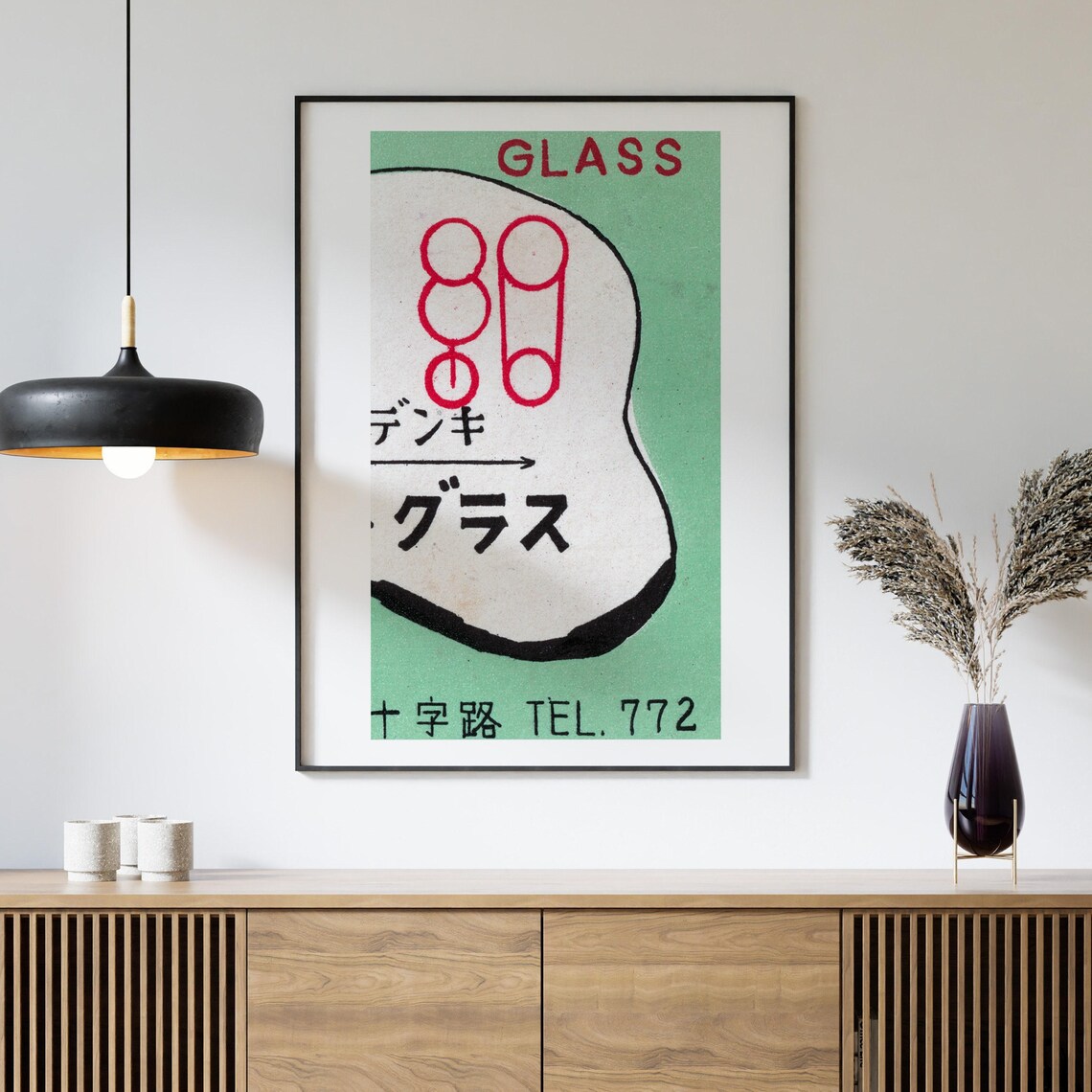 Denki Glass Company Japanese Map Vintage Matchbox Label Poster - Image 4