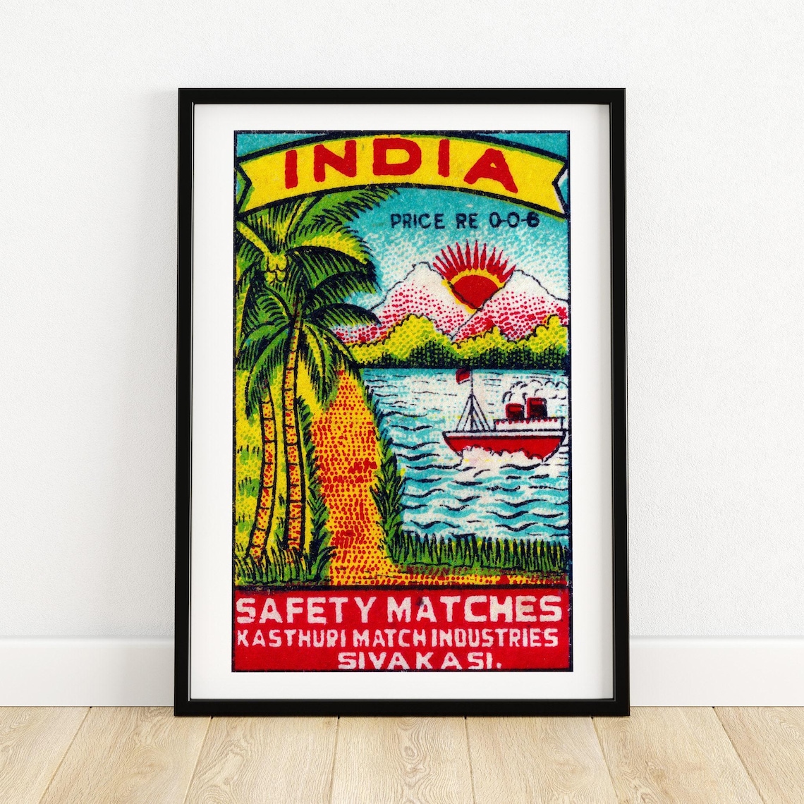 Indian Tropical Coast Vintage Travel Poster Print