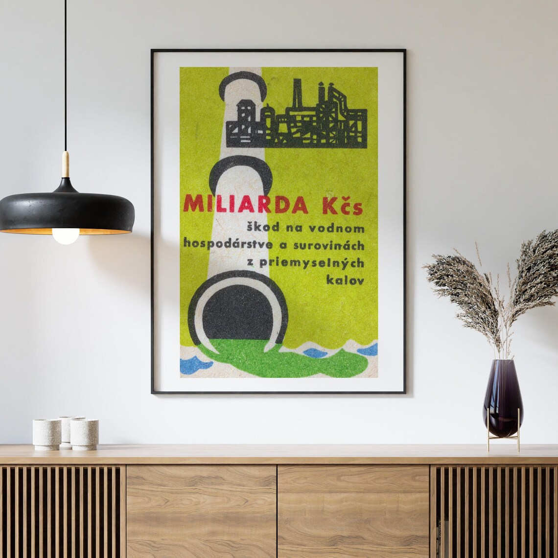 Billion Koruna Water Damage Industrial Sludge Slovak Label Art Print - Image 4