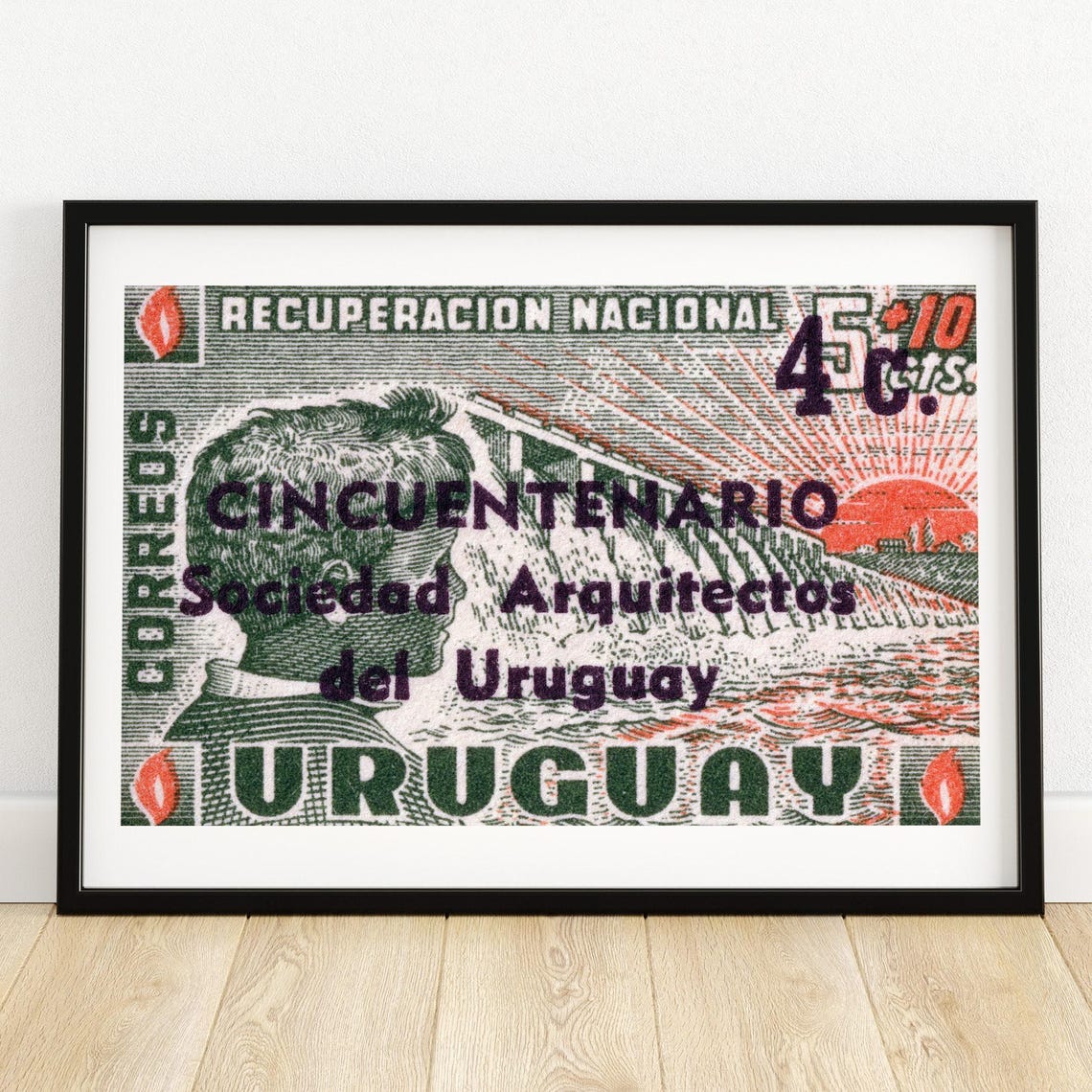 Uruguay Hydroelectric Dam Cincuetenario Arquitectos Vintage Poster