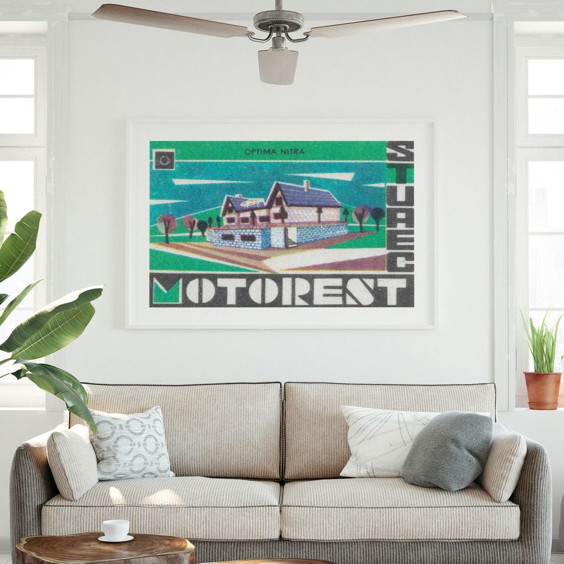 Sturec Motorest Forest Lodge Slovak Roadside Motel Label Art Print - Image 3