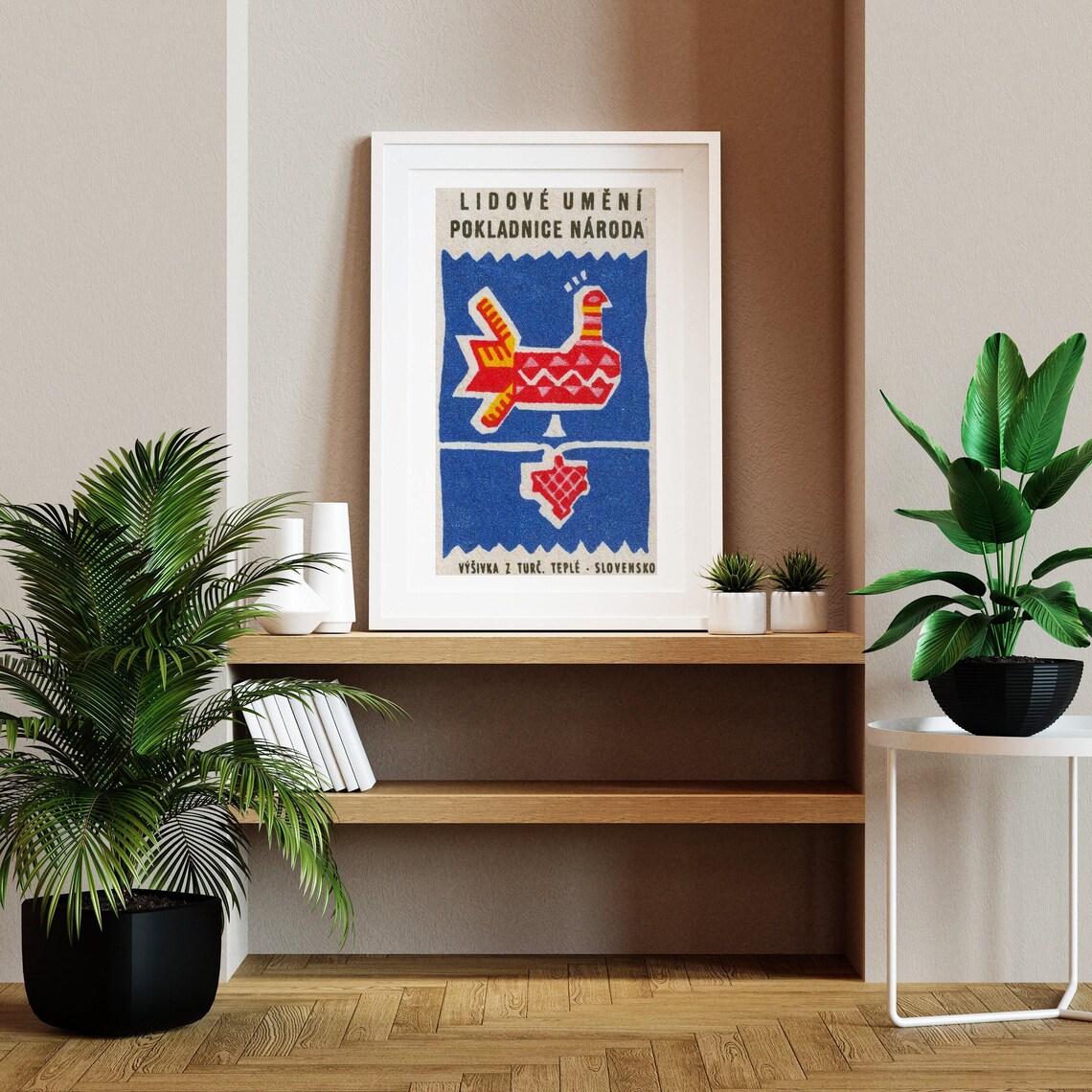 Slovak Folk Embroidery Bird Turc Teple Vintage Heritage Art Poster - Image 2