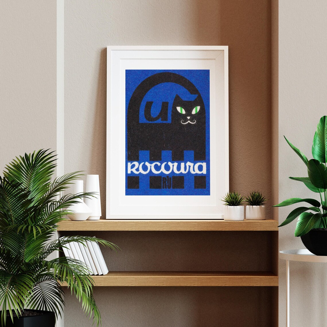 Black Cat Matchbox Aesthetic Vintage Poster Print - Image 2