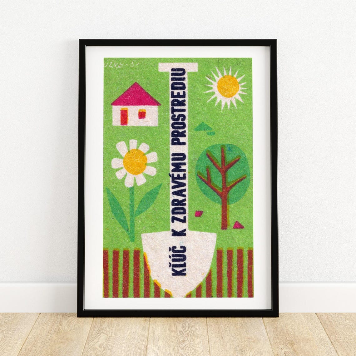 Key To Healthy Environment Vintage Slovak Matchbox Label Art Poster