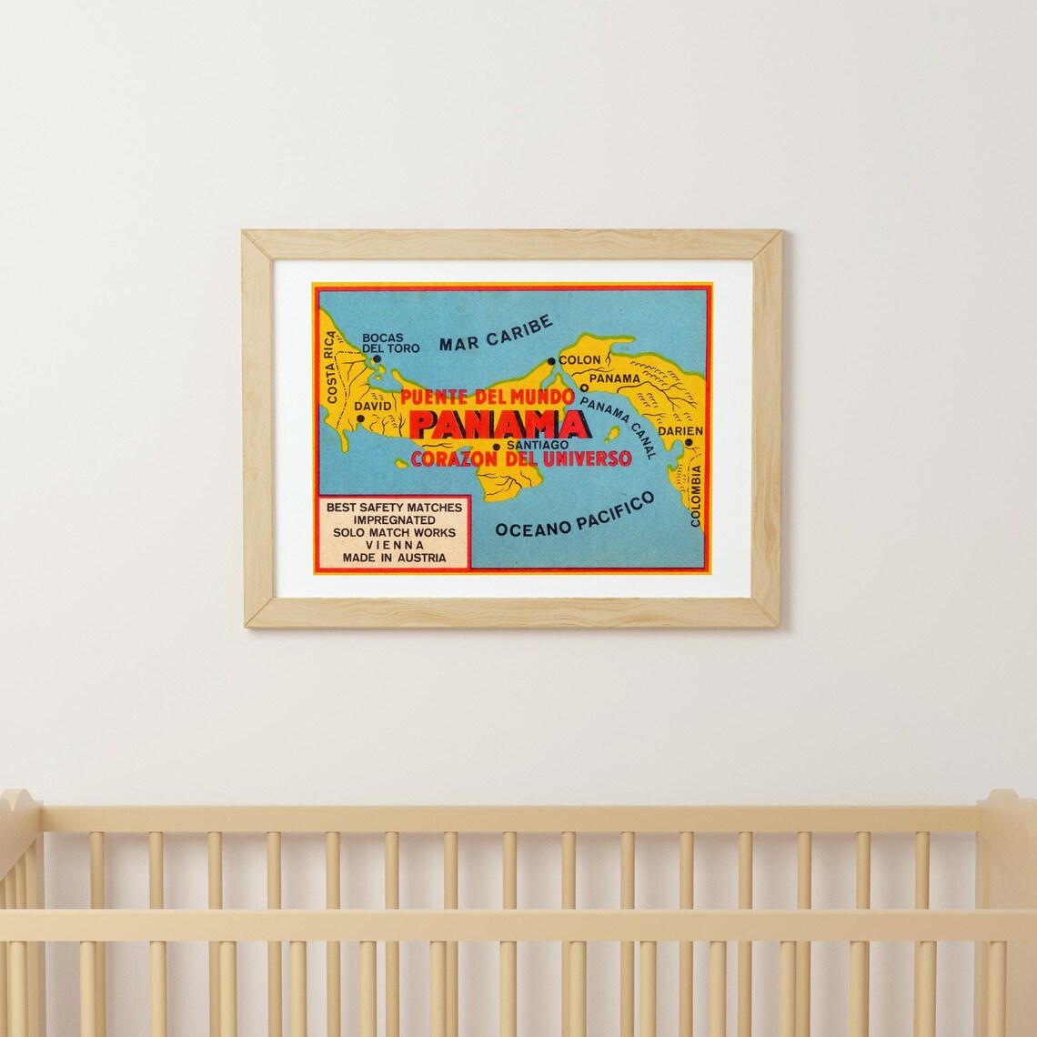 Panama Map Bridge of the World Austria Safety Matches Poster - Image 3