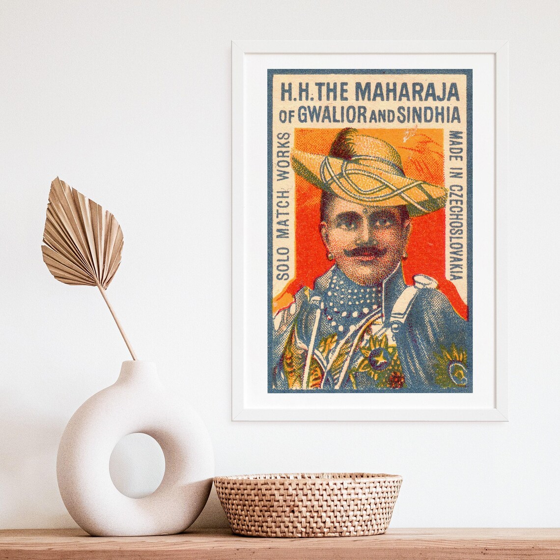 Maharaja of Gwalior and Sindhia Czech Vintage Portrait Poster - Image 4