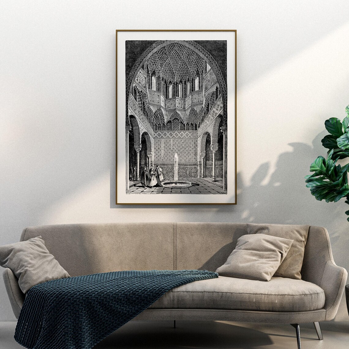 Hall Of The Abencerrages Alhambra Moorish Palace Interior Poster - Image 3