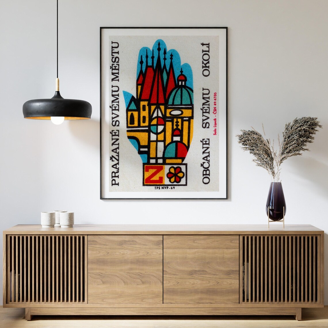 Prague City Towers NVP 69 Czech Matchbox Label Landmark Art Poster - Image 4
