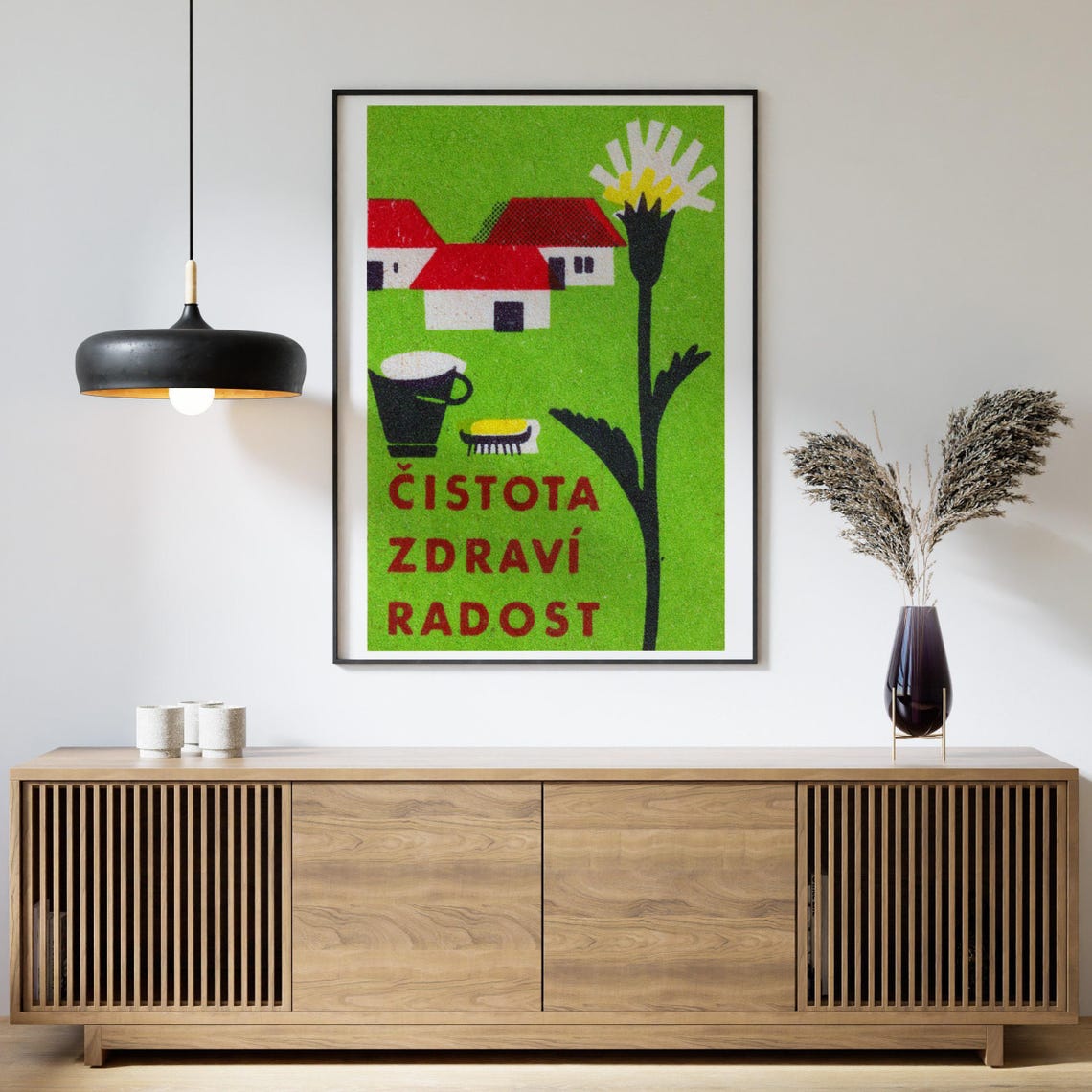 Cleanliness Health Joy Czech Vintage Hygiene Matchbox Label Poster - Image 4