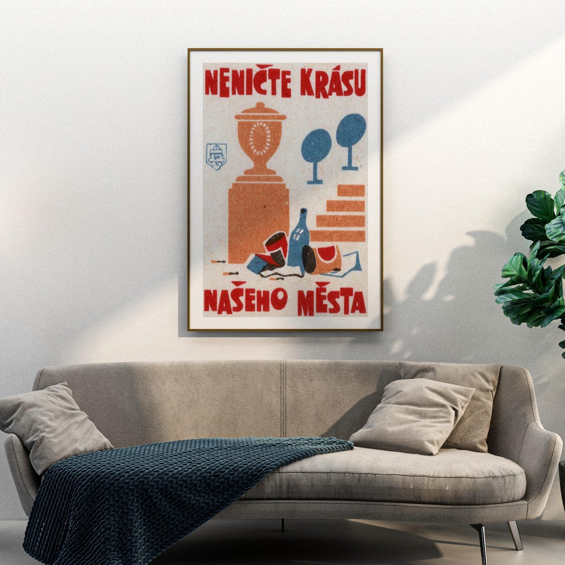 Do Not Destroy City Beauty Retro Czech Matchbox Label Art Poster - Image 3