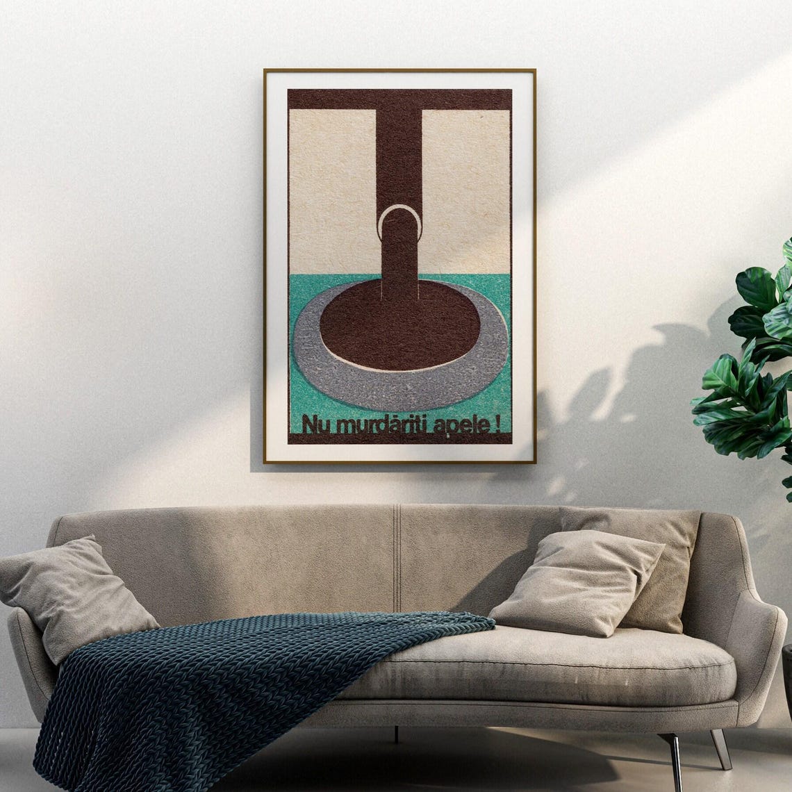 Romanian Do Not Pollute The Waters Vintage Eco Matchbox Poster - Image 3