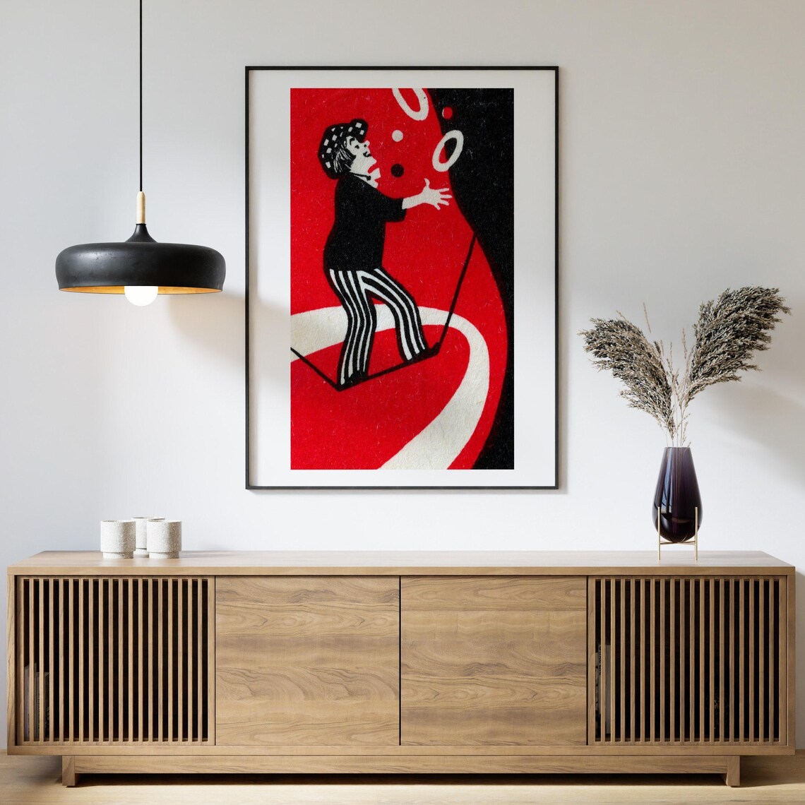 Tightrope Juggler Vintage Eastern Europe Travel Poster - Image 4