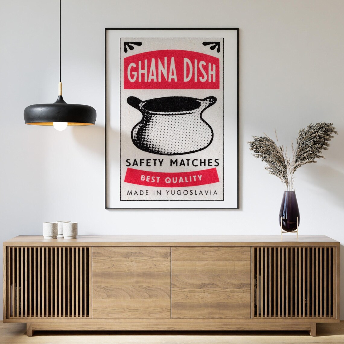 Ghana Cooking Dish Matchbox Aesthetic Travel Poster - Image 4