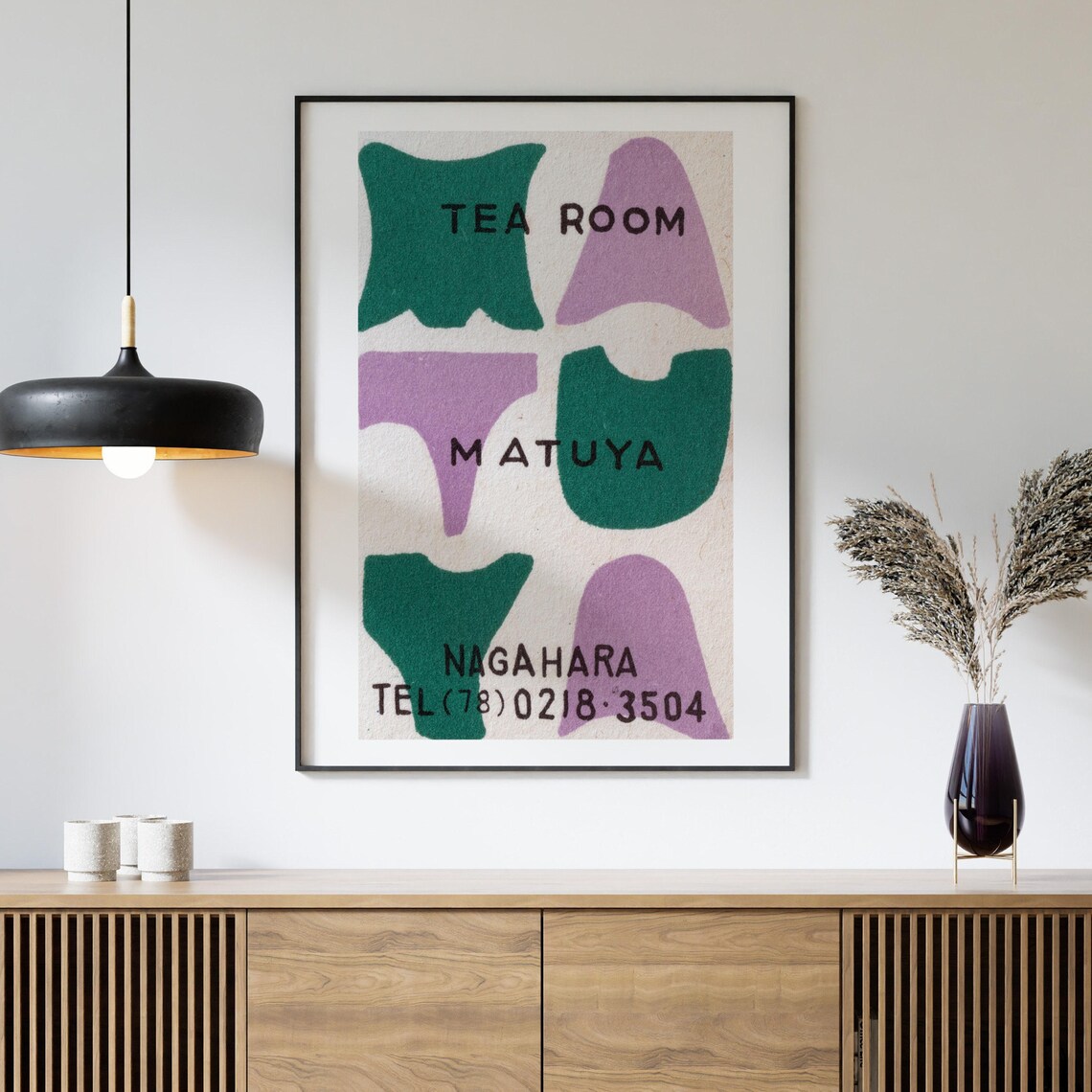 Matuya Tea Room Nagahara Abstract Japanese Vintage Label Art Print - Image 4