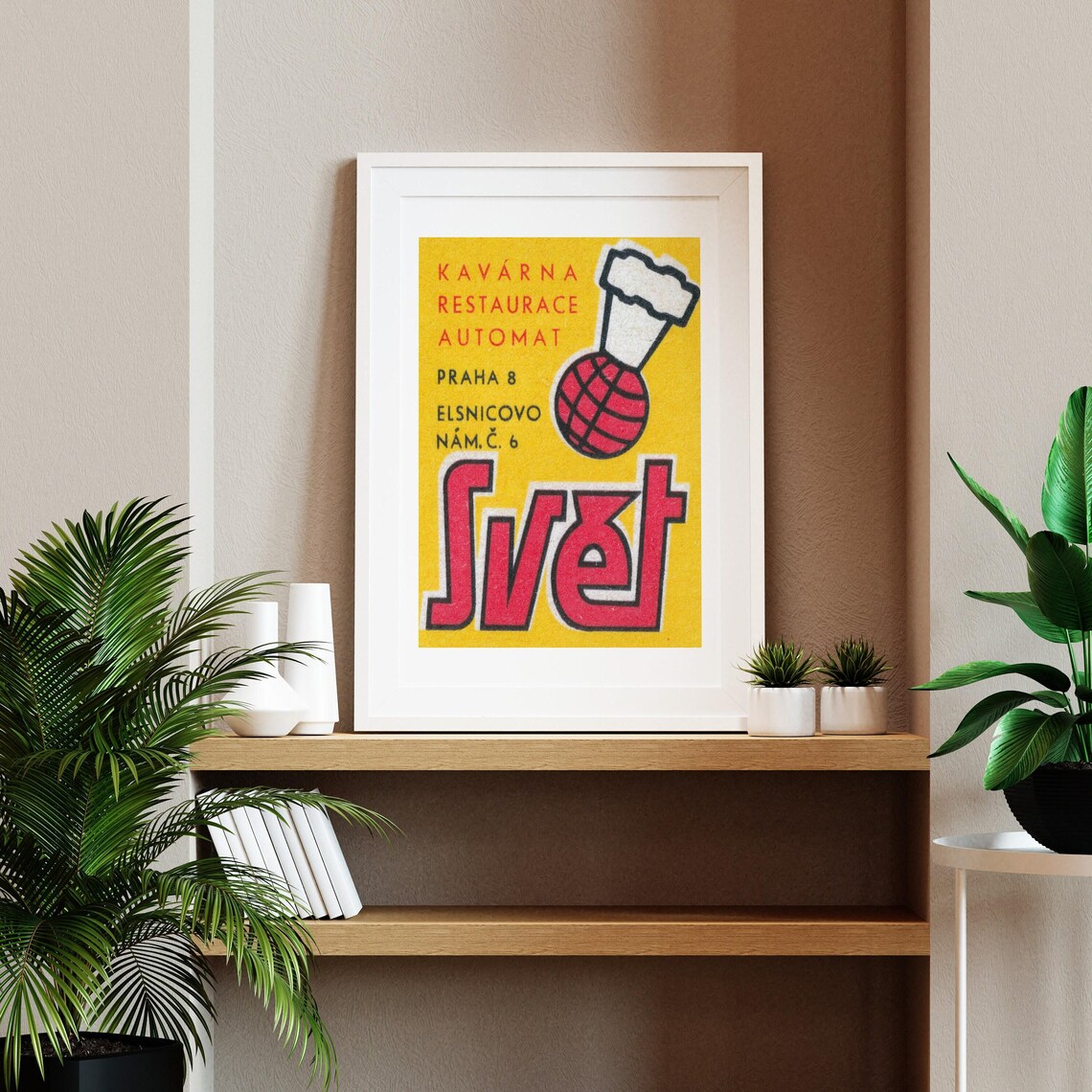 Svet Prague Cafe Restaurant Vintage Basketball Chef Label Art Print - Image 2