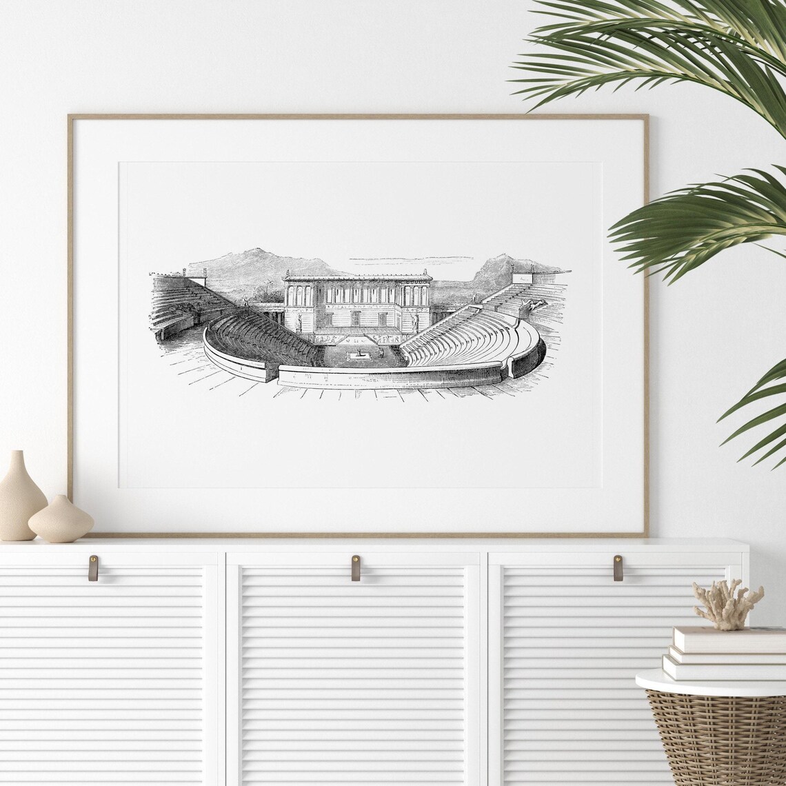 Greek Theatre Of Segesta Restoration Amphitheater Vintage Poster - Image 2