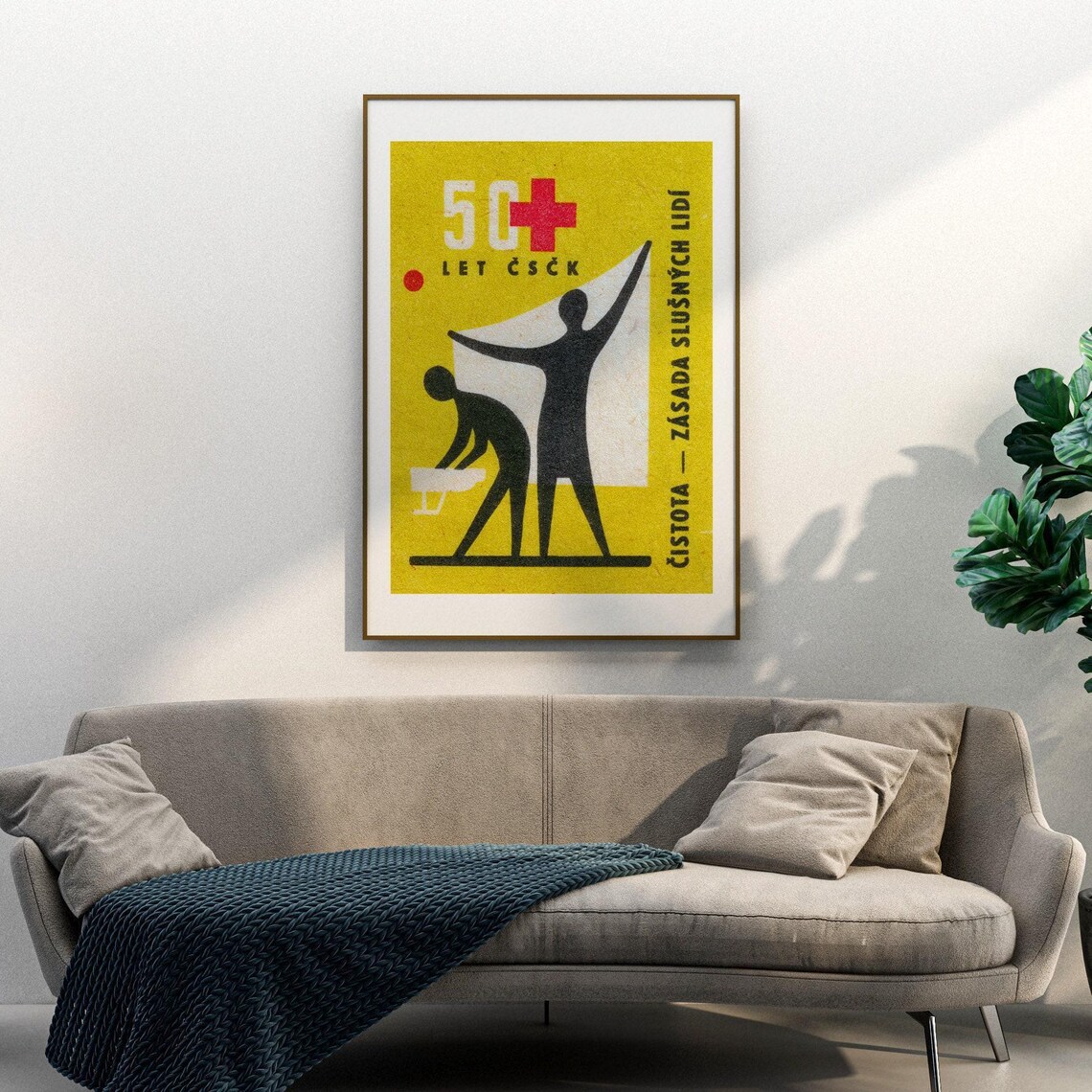 Cleanliness Is Health Matchbox, Vintage Czech Art Print - Image 3
