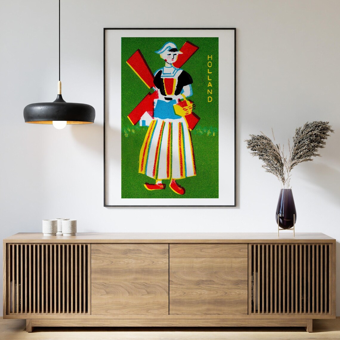 Traditional Dutch Woman Matchbox Vintage Poster Print - Image 4