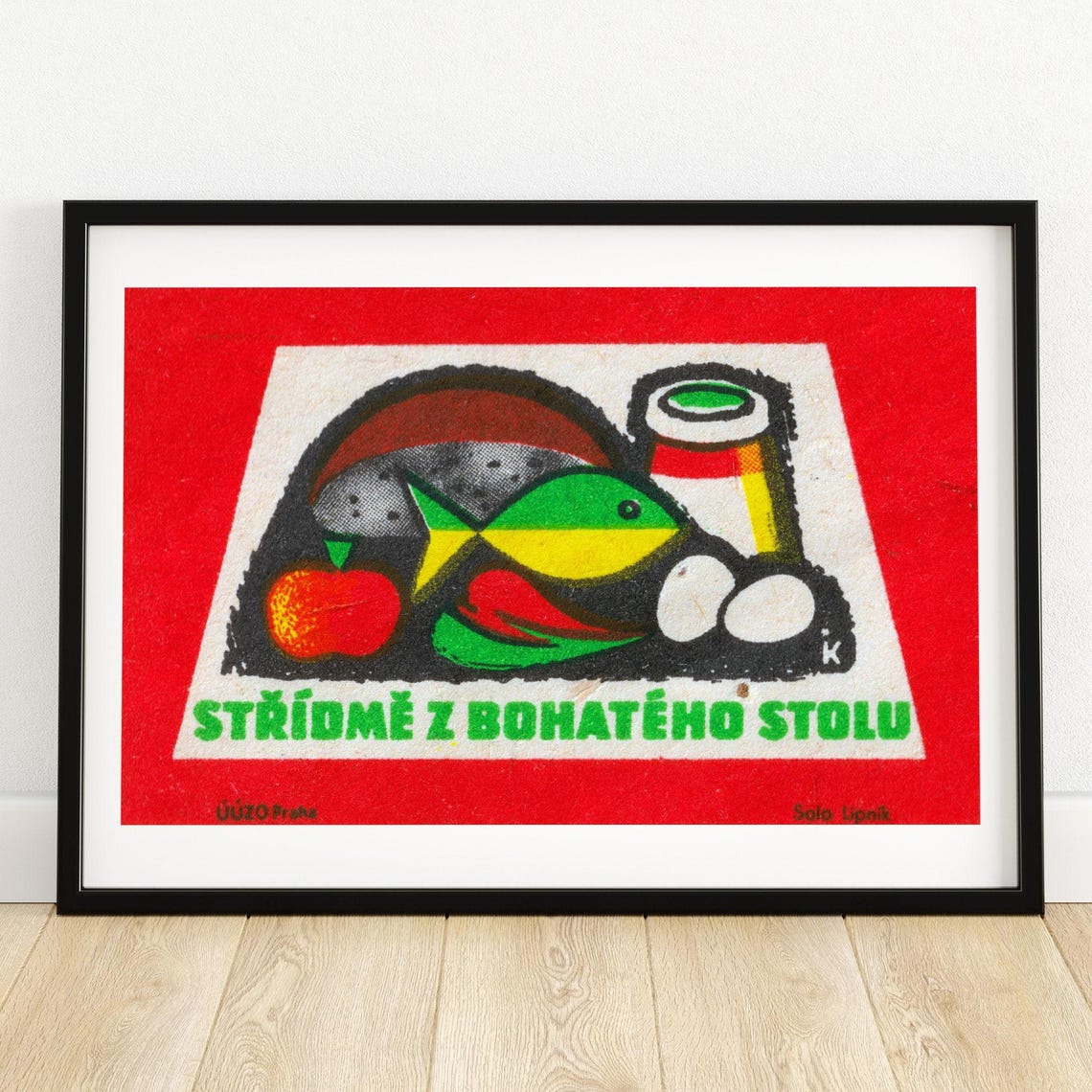 Stridme Z Bohateho Stolu Czech Balanced Diet Food Matchbox Poster