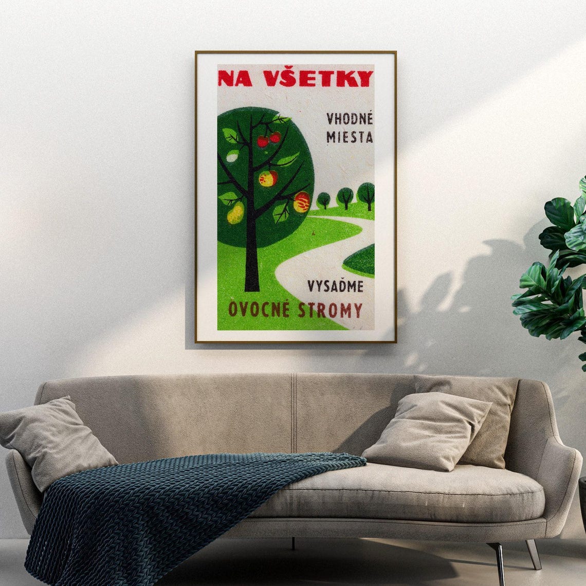 Plant Fruit Trees Slovak Orchard Planting Matchbox Label Poster - Image 3