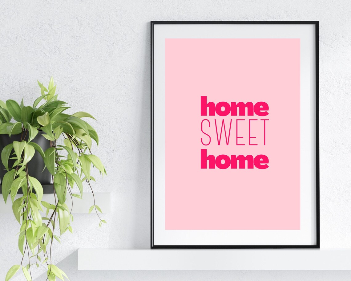 Home Sweet Home Print Home Prints Home Wall Art Home Decor Home Decoration Typography Print Hallway Print House Warming Gift - Image 3