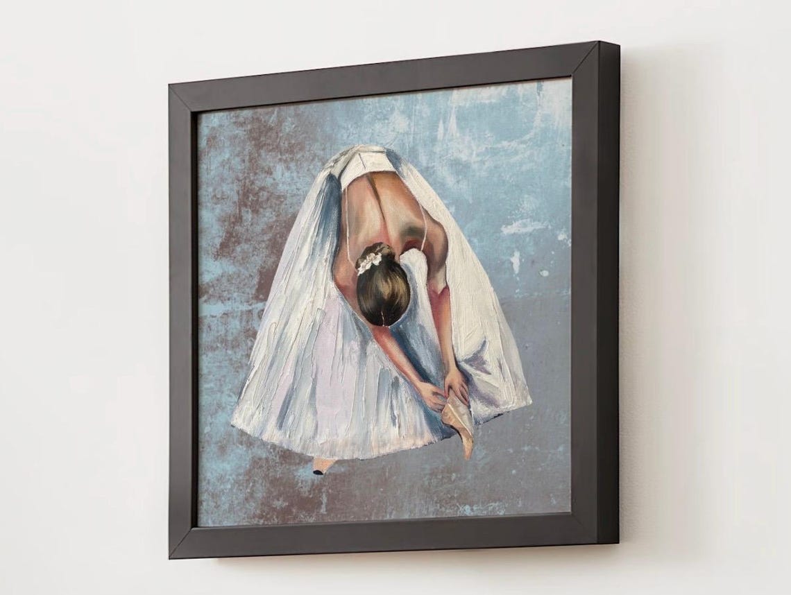 Ballerina Watercolour Pdf Dancer Art Print En Pointe Poster Pdf Gallery Wall Art Gift For Dancer - Image 2
