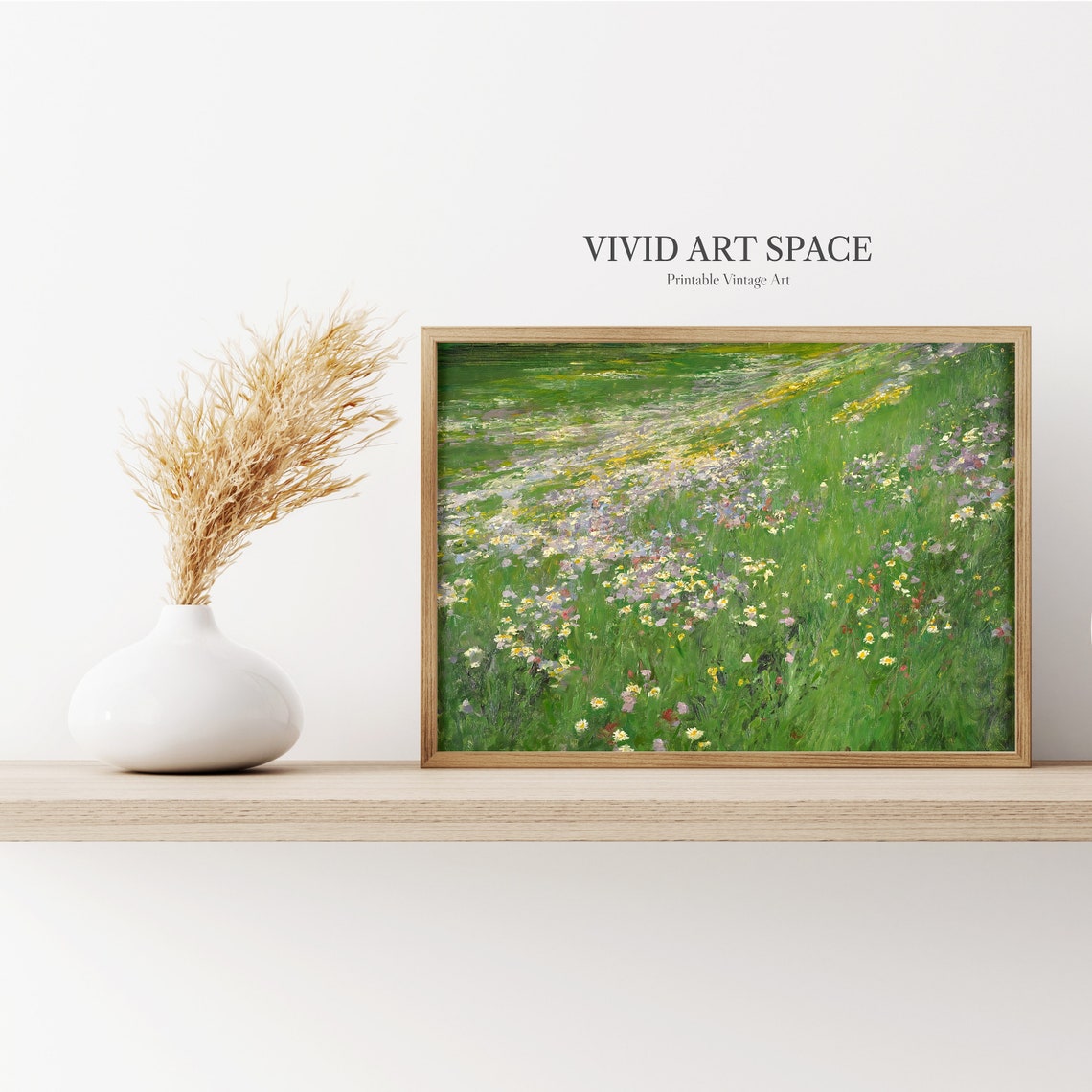 Wildflower Meadow Impressionist Blooming Summer Field Art Print - Image 2
