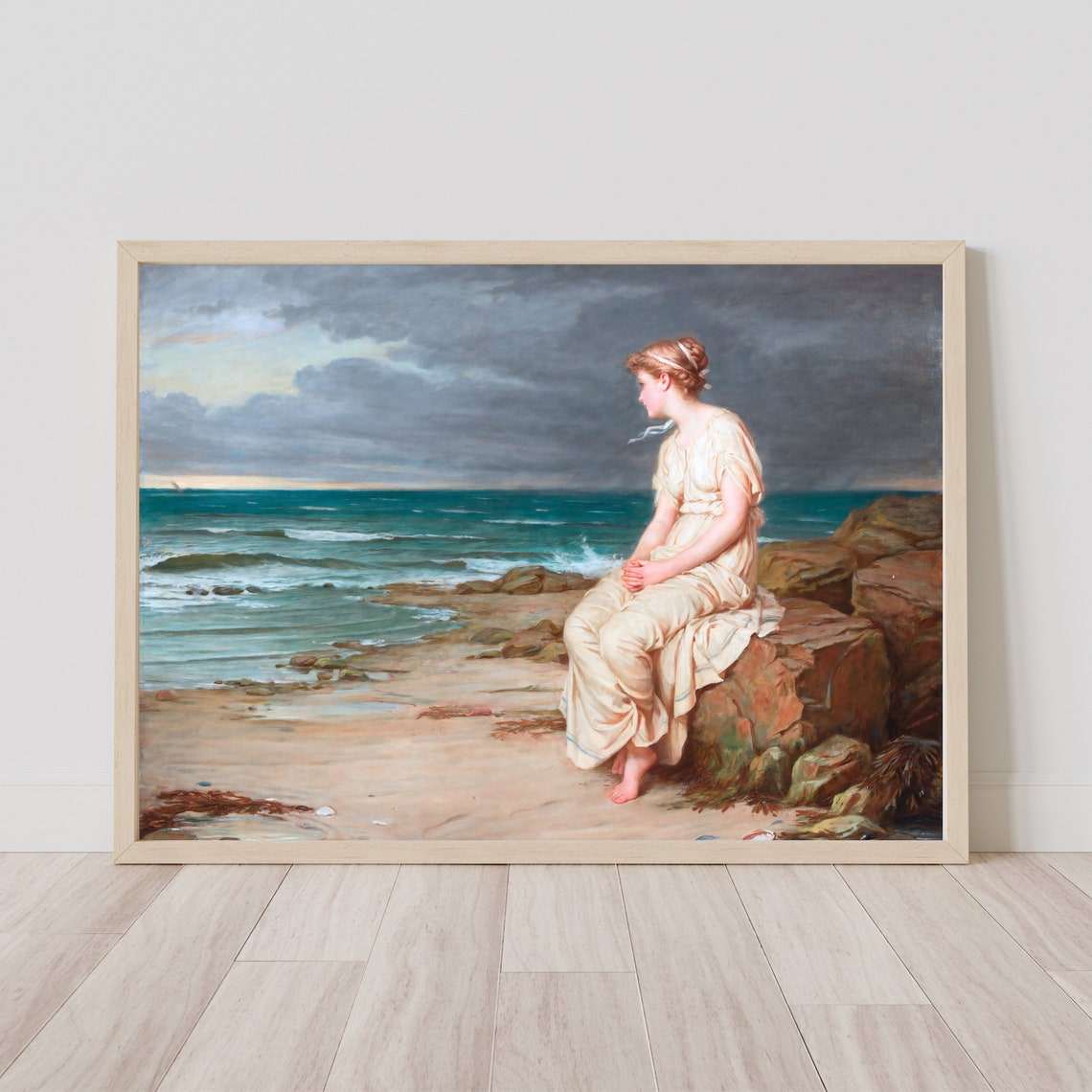 Miranda The Tempest Waterhouse Pre-Raphaelite Seashore Print - Image 3