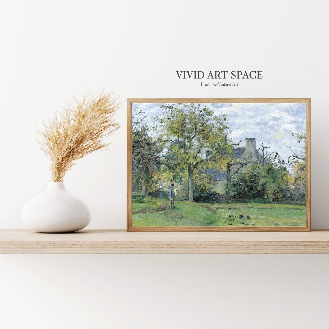 Camille Pissarro Cottage Landscape Trees Rustic Garden Art Print - Image 3