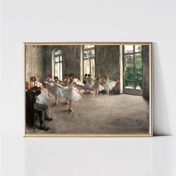 Edgar Degas Ballet Rehearsal Impressionist Art Print