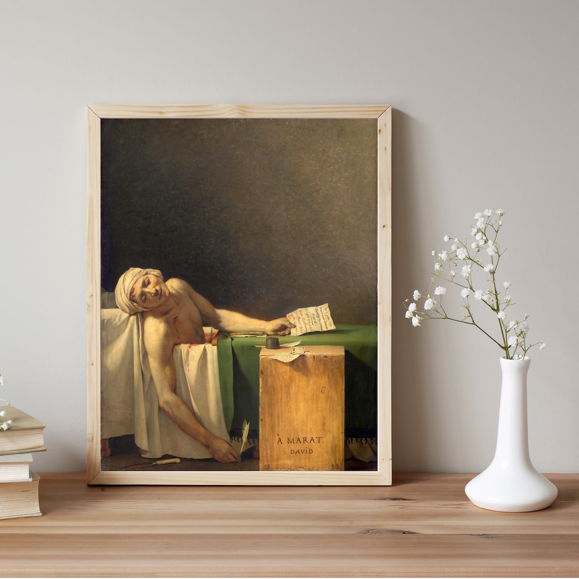 The Death Of Marat, Vintage Classical Art Print - Image 2