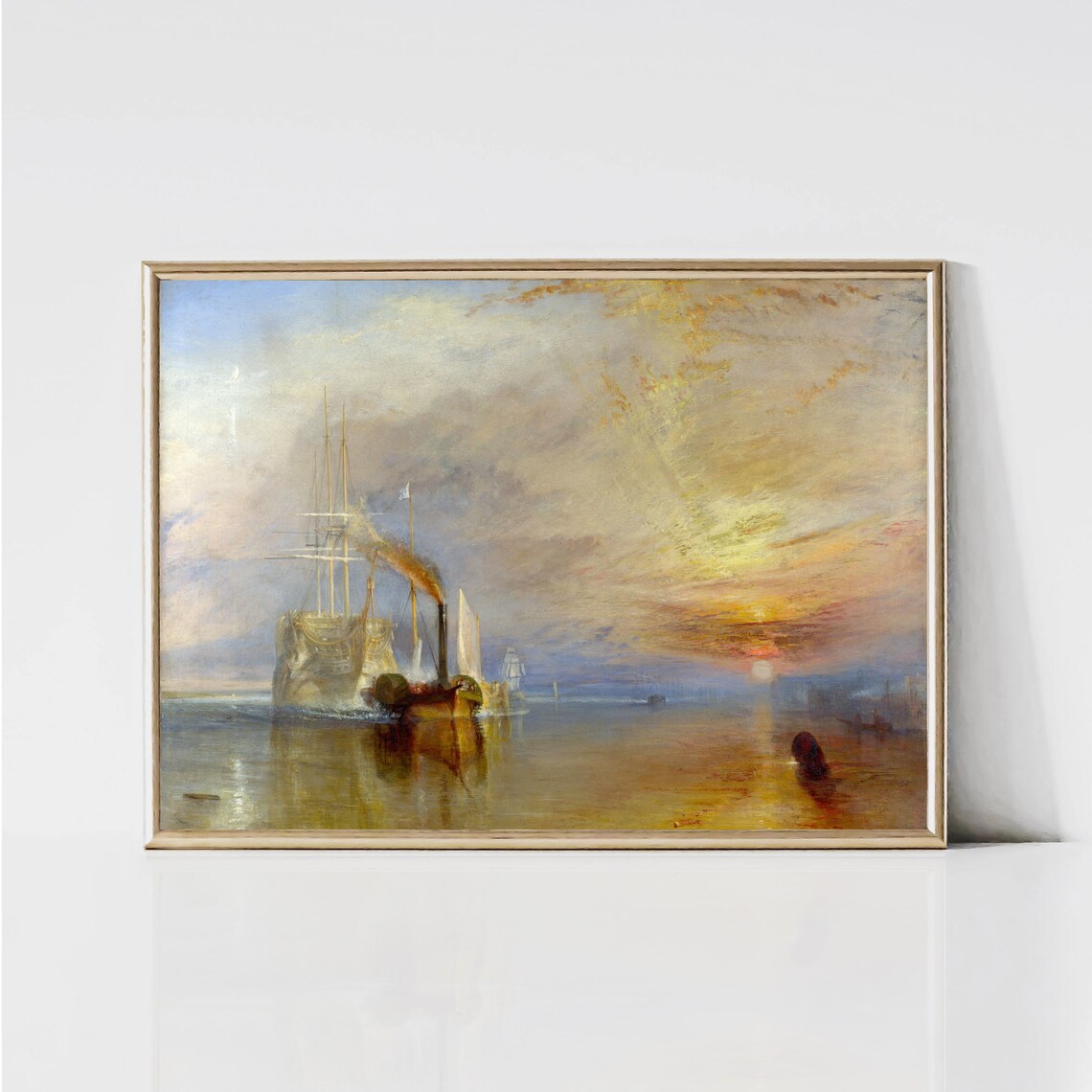 The Fighting Temeraire Vintage Seascape Landscape Art Print