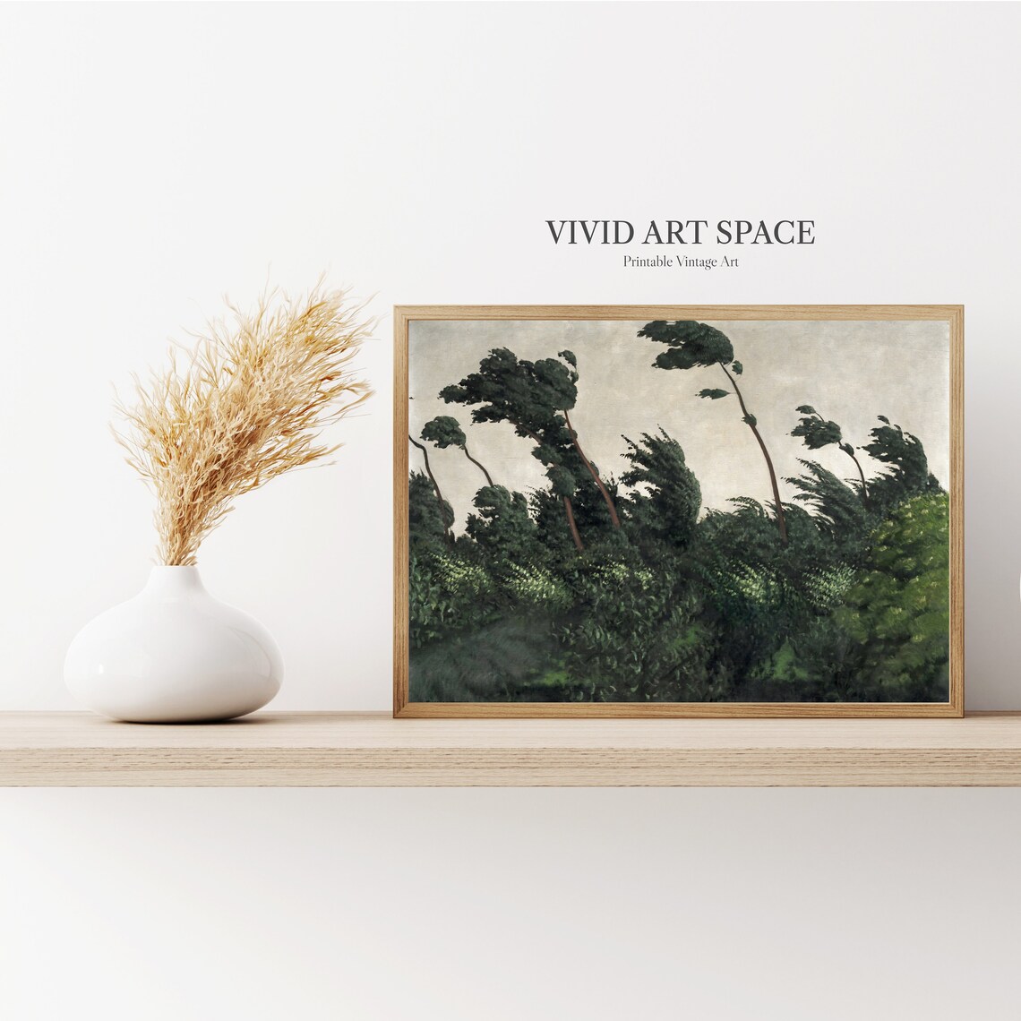 The Wind Vintage Landscape Art Print, Rustic Farmhouse - Image 2