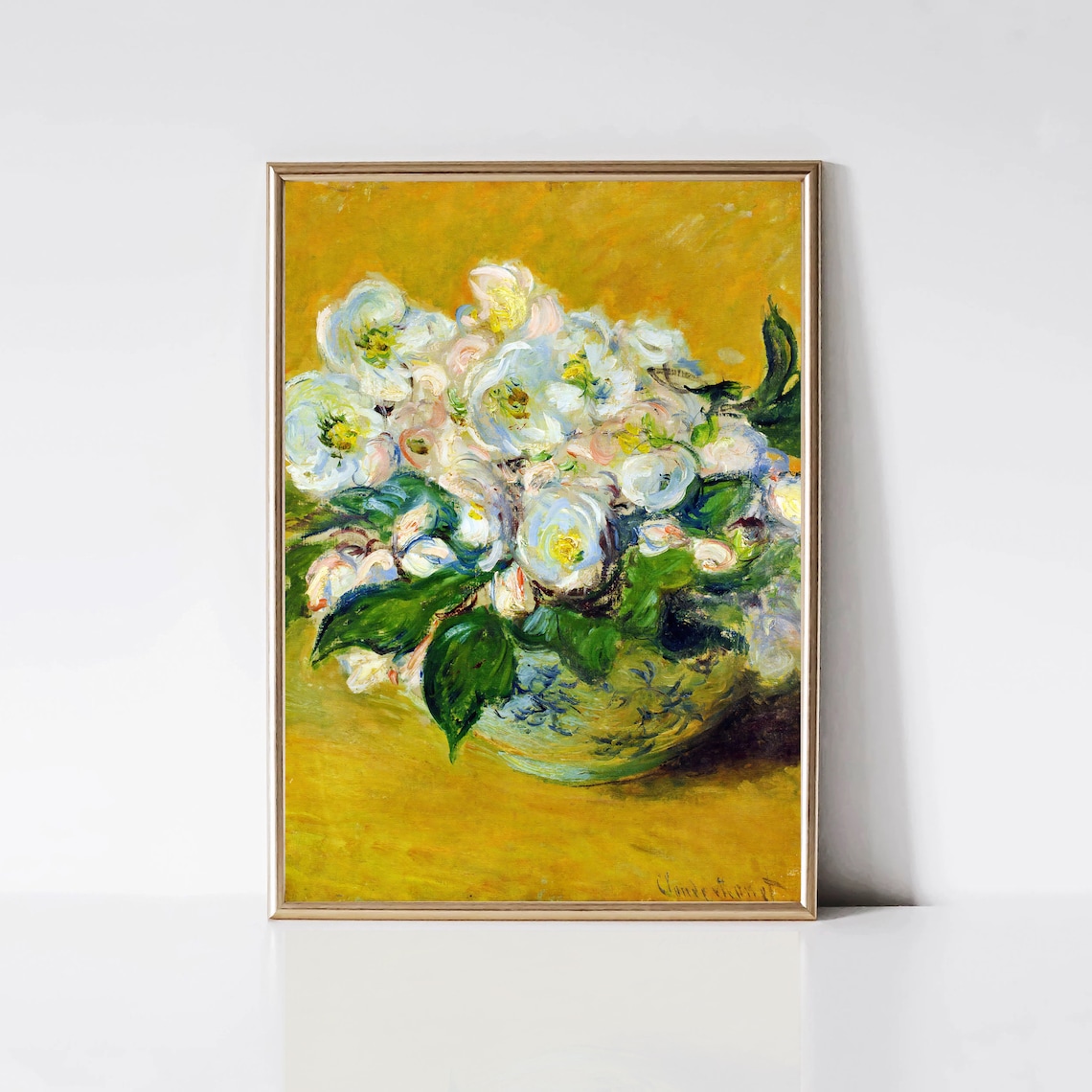 Claude Monet Christmas Roses, Vintage Floral Art Print