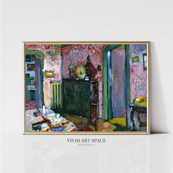 Kandinsky My Dining Room Colorful Interior Modernist Painting Poster