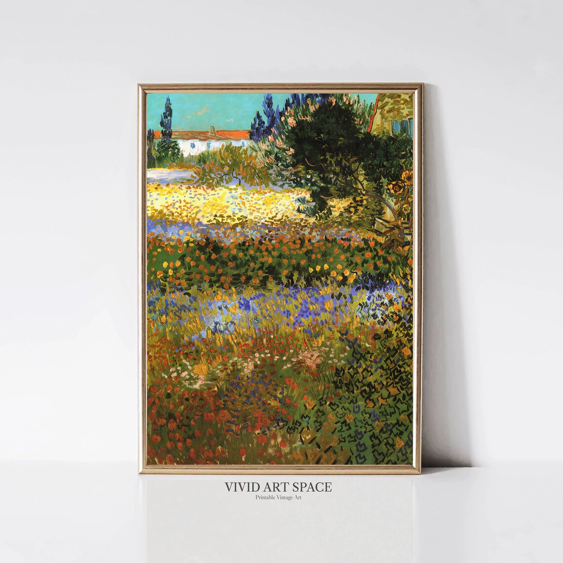 Van Gogh Flowering Garden In Arles Art Print