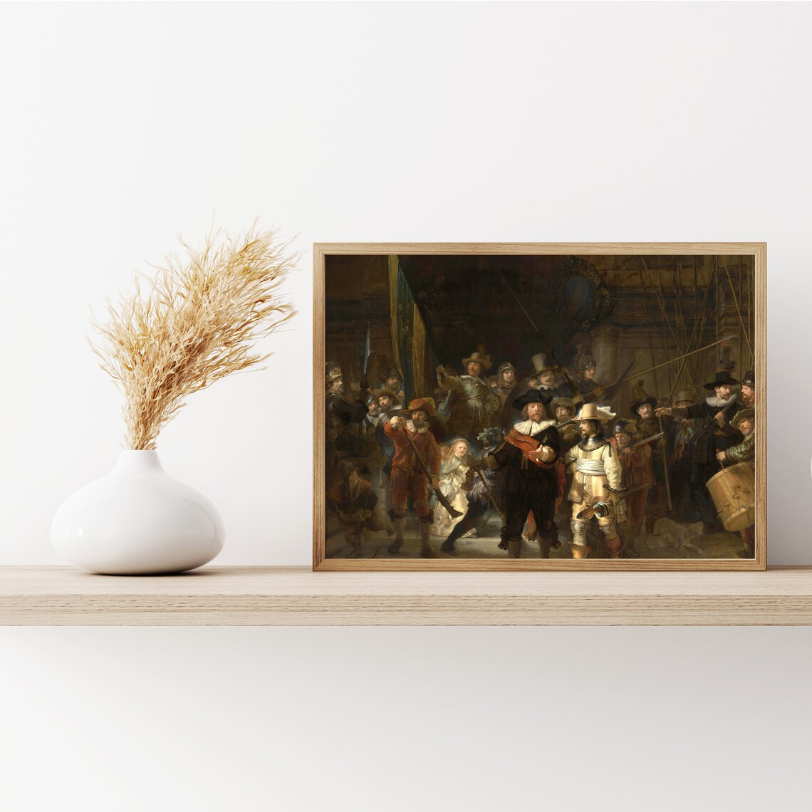 Rembrandt The Night Watch, Dark Academia Art Print