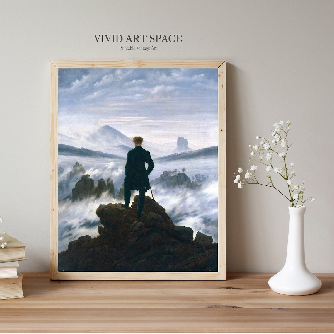 Wanderer Above the Sea of Fog, Classic Art Print - Image 2