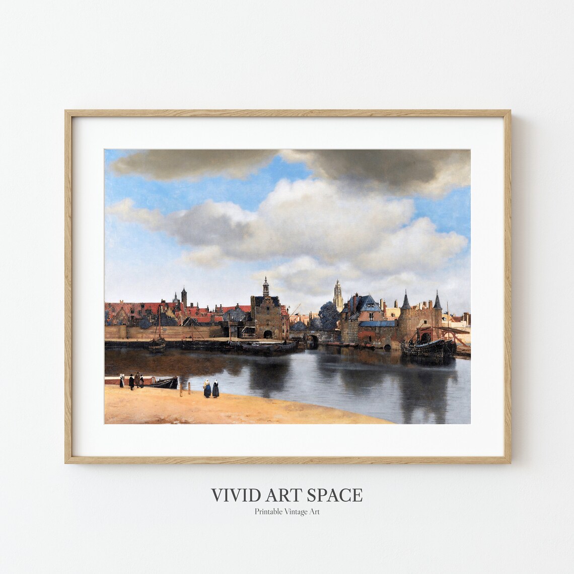 Johannes Vermeer View of Delft Dutch Golden Age Cityscape Print - Image 2