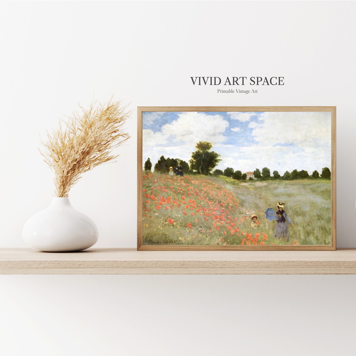 Claude Monet Poppy Field in Argenteuil Art Print - Image 2